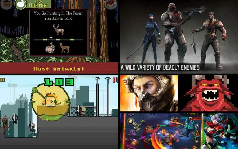 un gros groupe d'écrans de jeux vidéo avec une personne