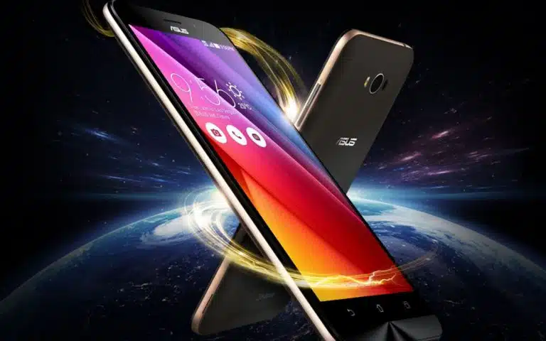 un gros plan d'un téléphone portable avec un fond noir