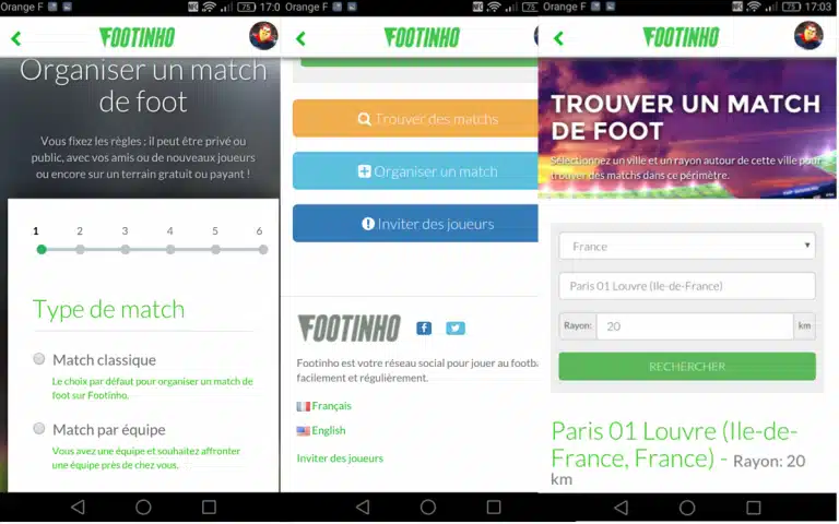 une capture d'écran d'un téléphone mobile montrant une page du site