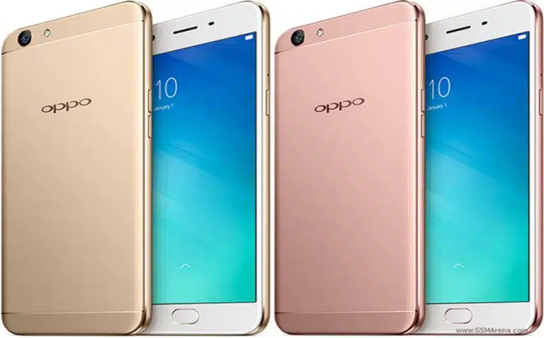 téléphone oppo avec trois couleurs du même téléphone