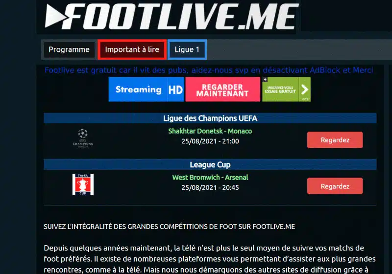 foot iptv