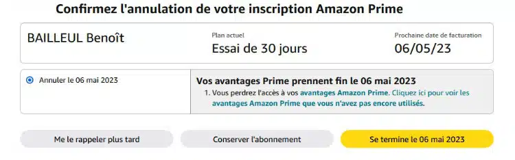 résiliation prime