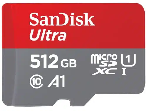 Une carte microSD de 512 Go