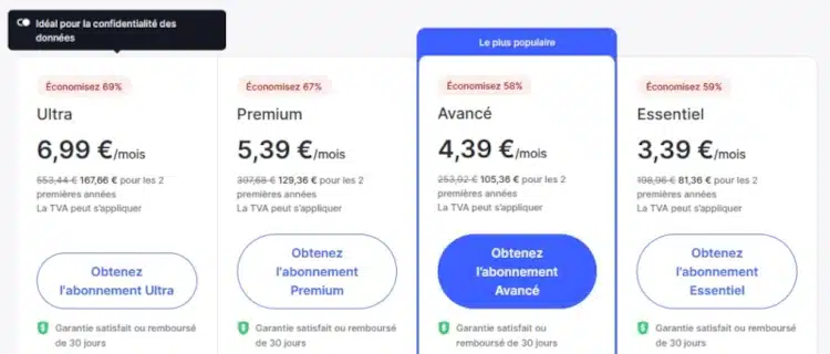 NordVPN prix